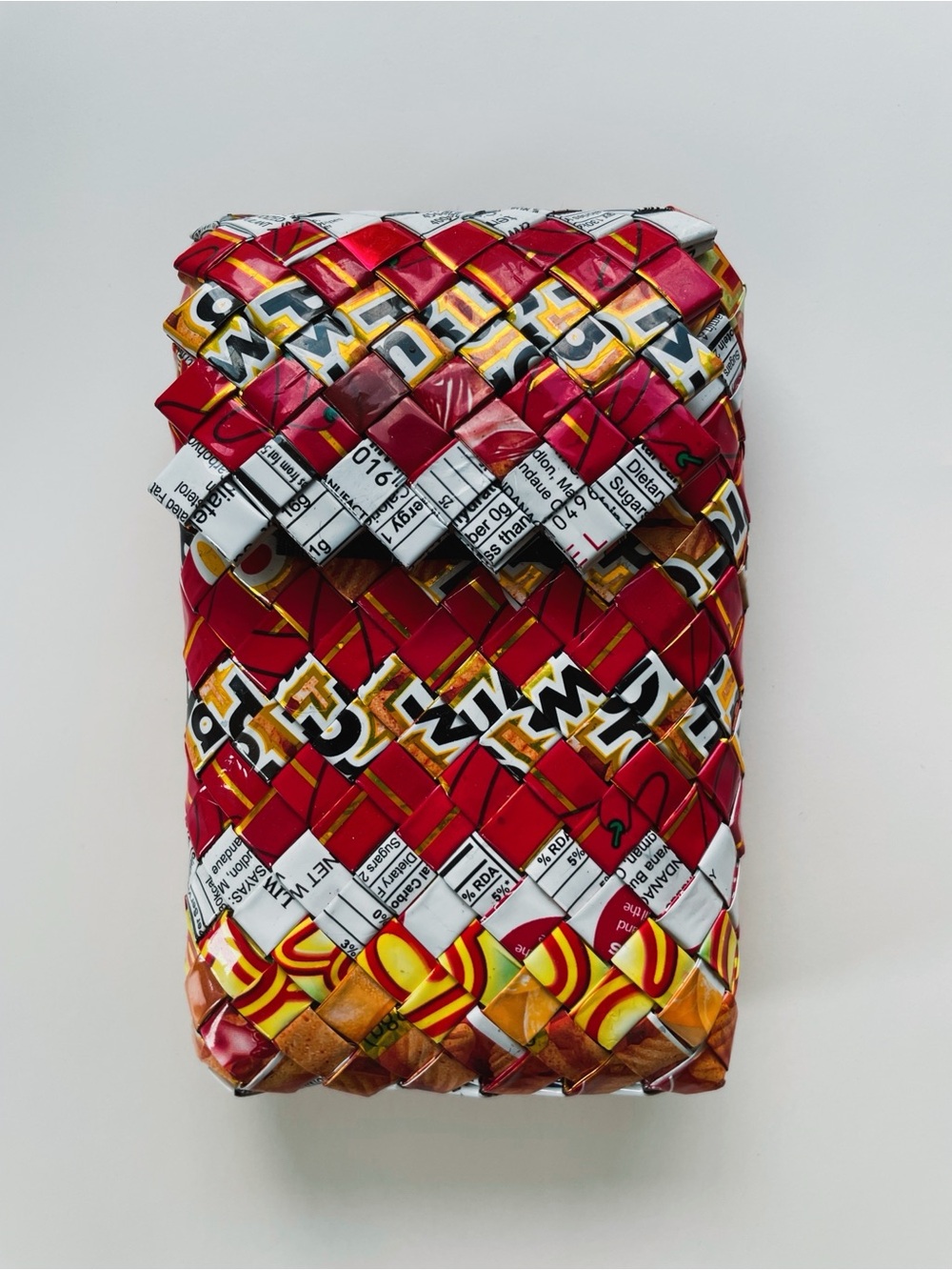 Vintage Y2K Upcycled Chip Bag Pouch Wallet Retro Handmade Snack Bag Case